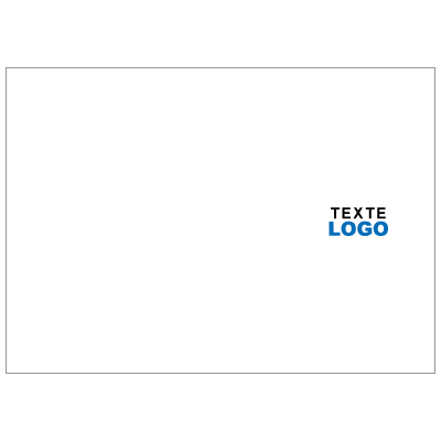 set de table blanc a personnaliser 30 x 48 - logo texte