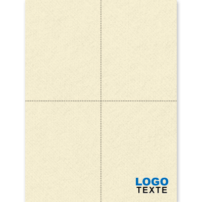 serviette de table ivoire 30 x 40 a personnaliser avec logo et texte