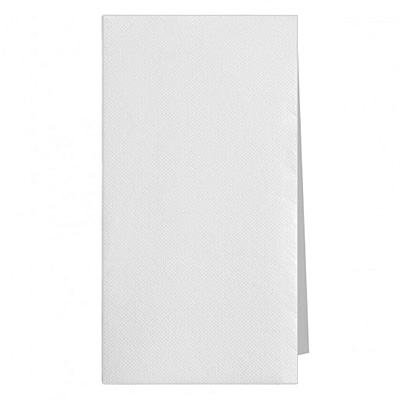 serviette de table blanche 40 x 40 - pliage 1/8